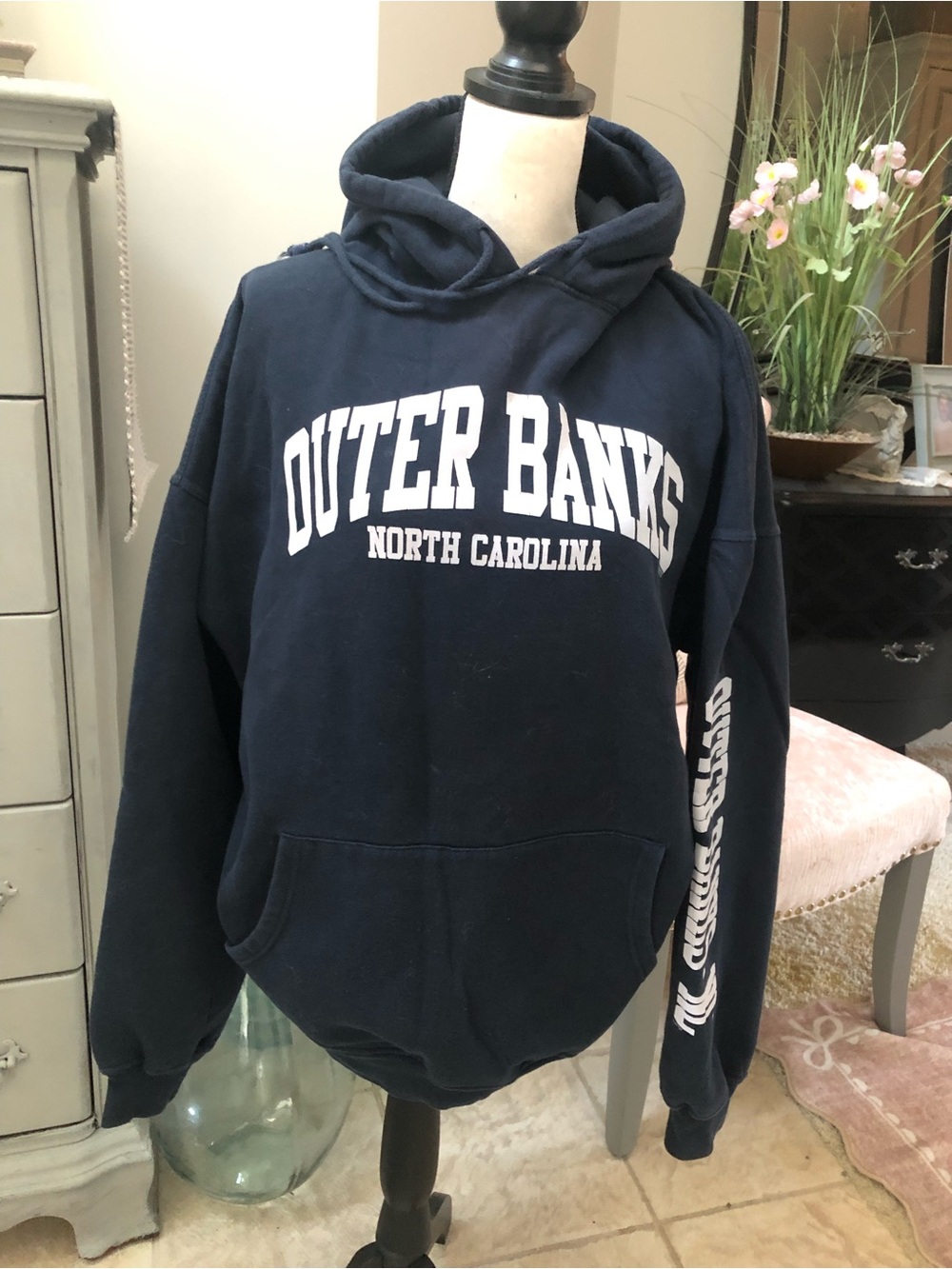 Outer Banks North Carolina Navy Hoodie Sweatshirt -